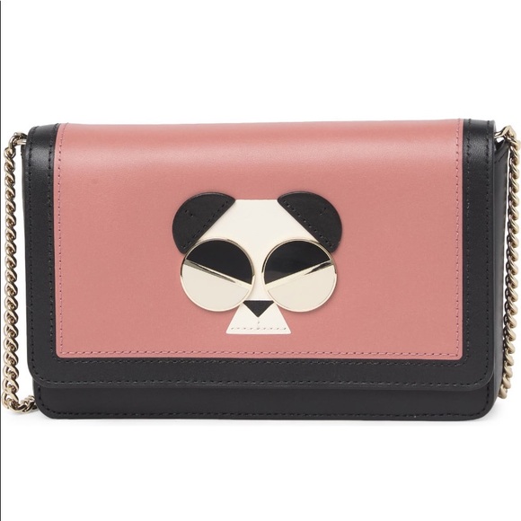 KATE SPADE gentle panda chain crossbody wallet - Picture 1 of 14